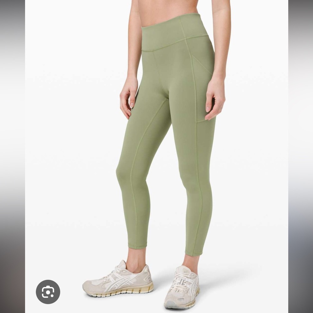 Green Lululemon Invigorate High Rise Leggings 25”